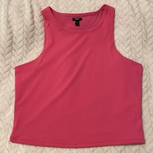 Pink Express Body Contour Cropped Tank